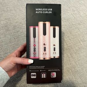 NIB Wireless USB Auto Curler Gift Idea Pink Girly SL-886